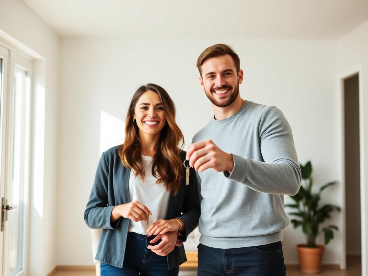 Casal comemorando a conquista de um projeto